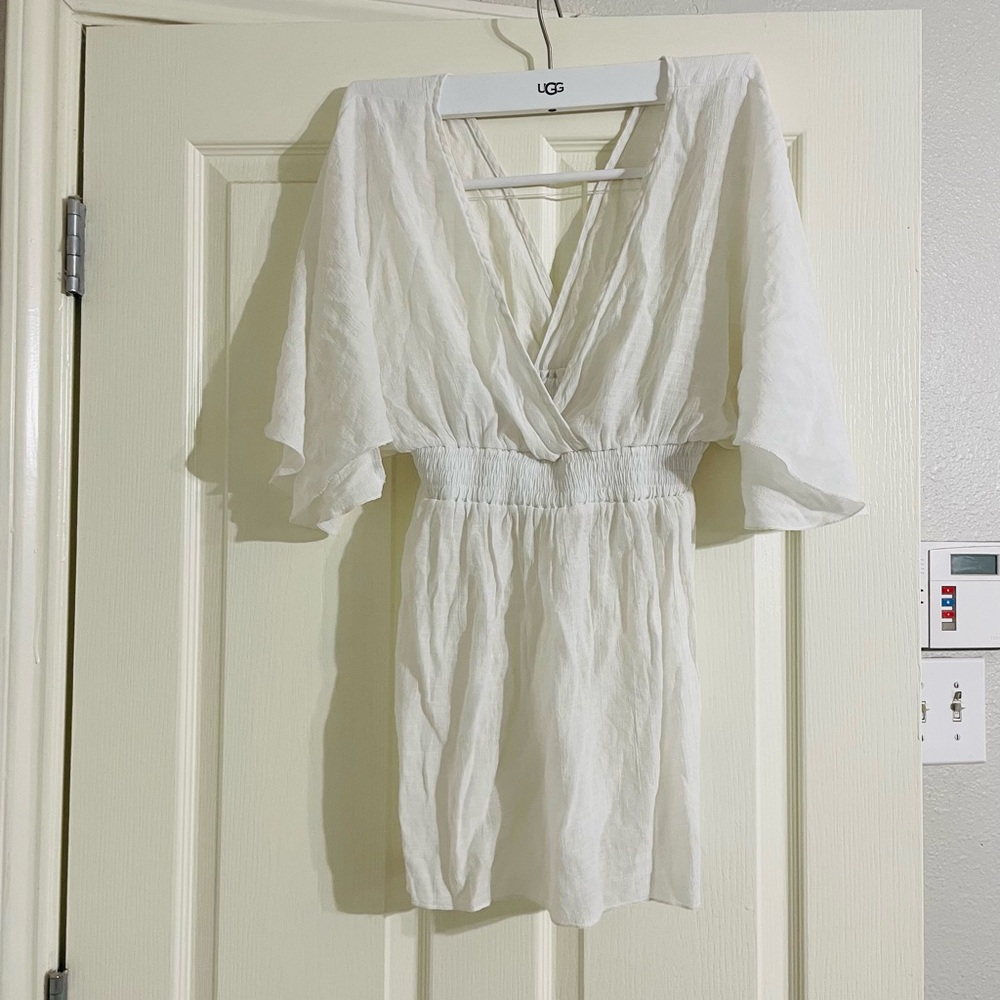 White swimsuit cover up
